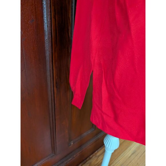 Dana Kay Womens Open Front Red Blouse 18W Lightweight Short Sleeve Made In USA - Picture 3 of 7